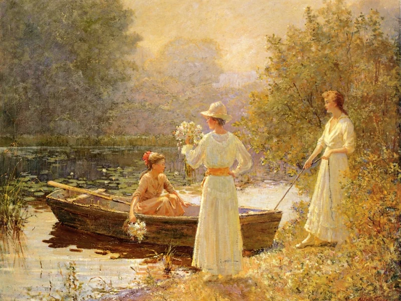 1859-Abbott Fuller Graves - Pomeriggio allo stagno